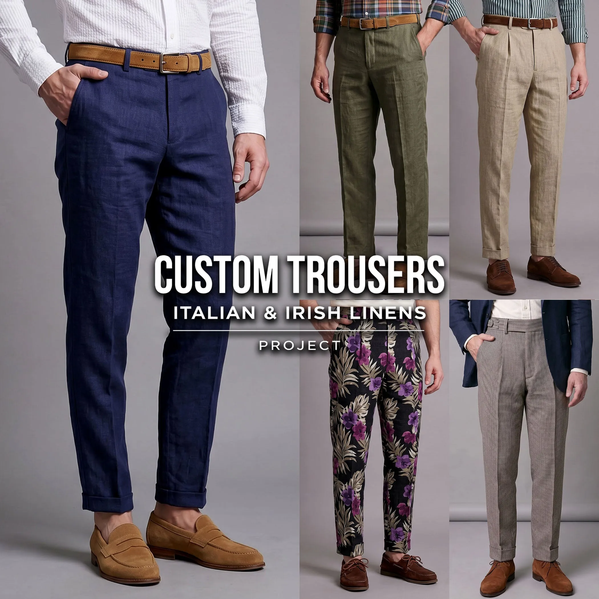 Custom Trousers in Italian & Irish Linens Project sold by Epaulet Brand