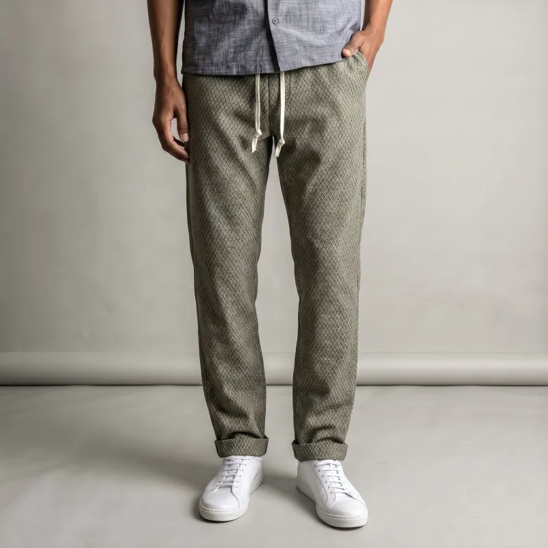 Laidback Pant Herringbone Cotton-Wool made by Epaulet Brand