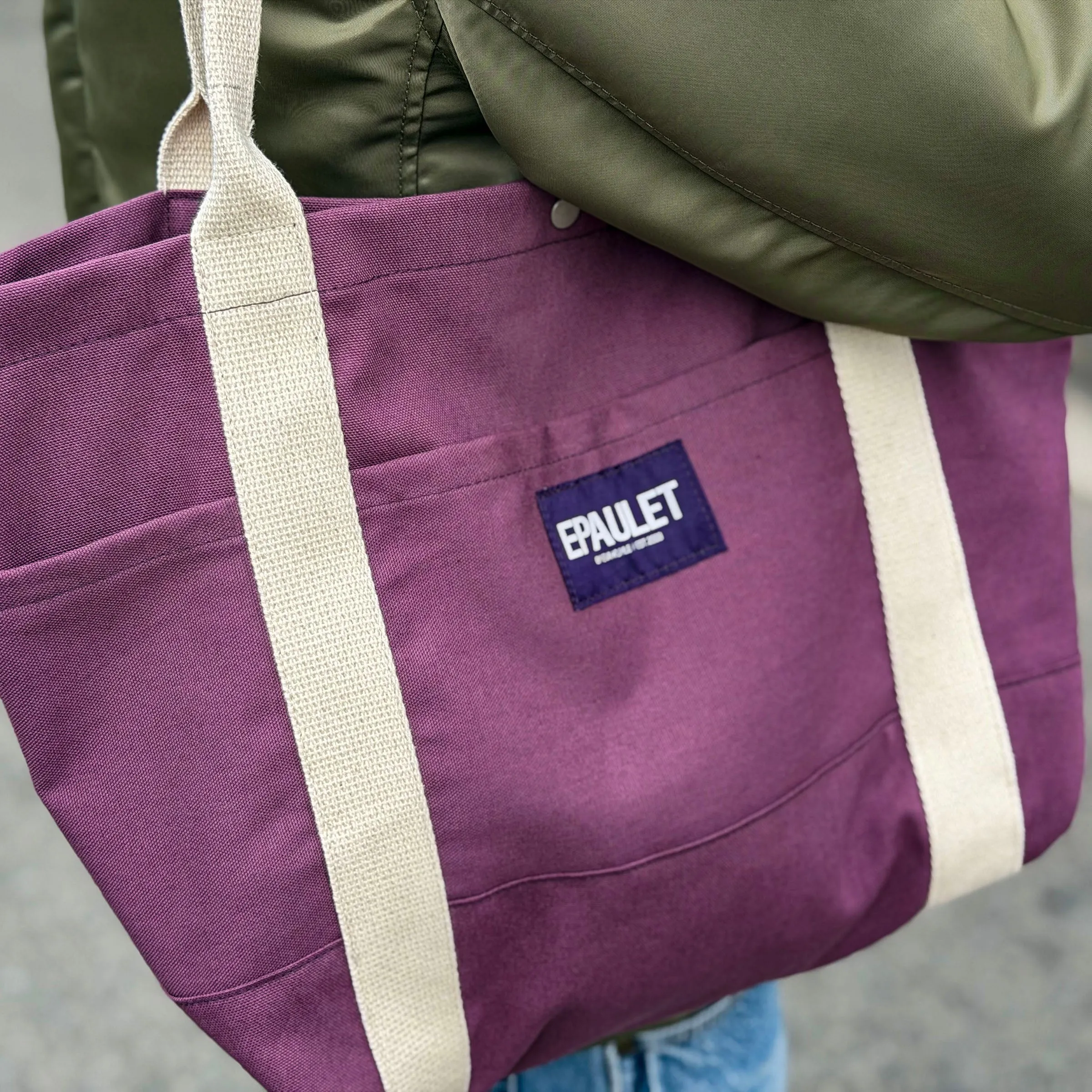 Harbor Tote Bag Raisin Duck Canvas sold by Epaulet Brand product image thumbnail 3