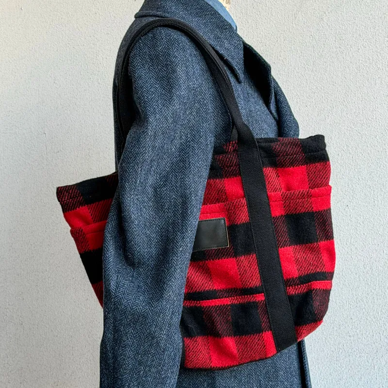 Harbor Tote Bag Rob Roy Tartan Tweed made by Epaulet Brand