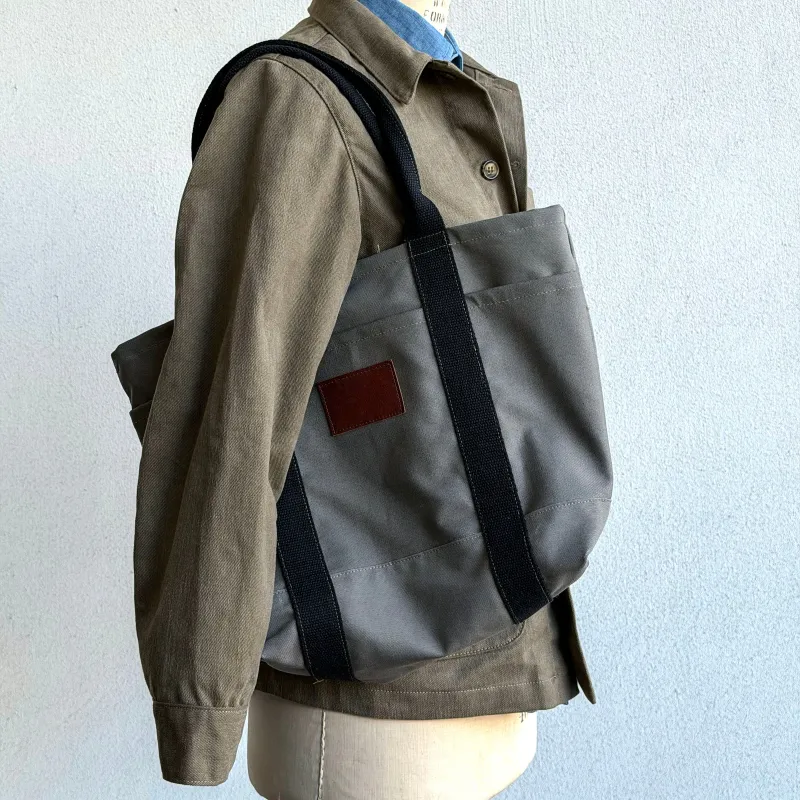 Harbor Tote Bag Storm Grey Duck Canvas made by Epaulet Brand