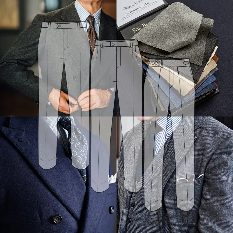 Custom Trousers Fox Brothers Classic Flannel made by Epaulet Brand