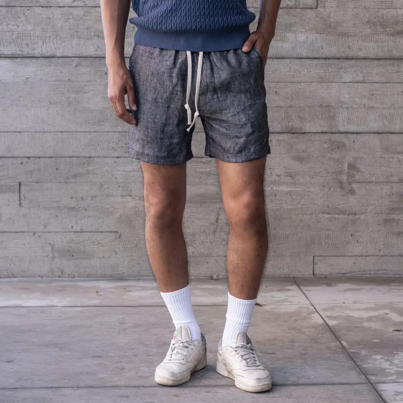 Laidback Short Graphite Albini Linen made by Epaulet Brand