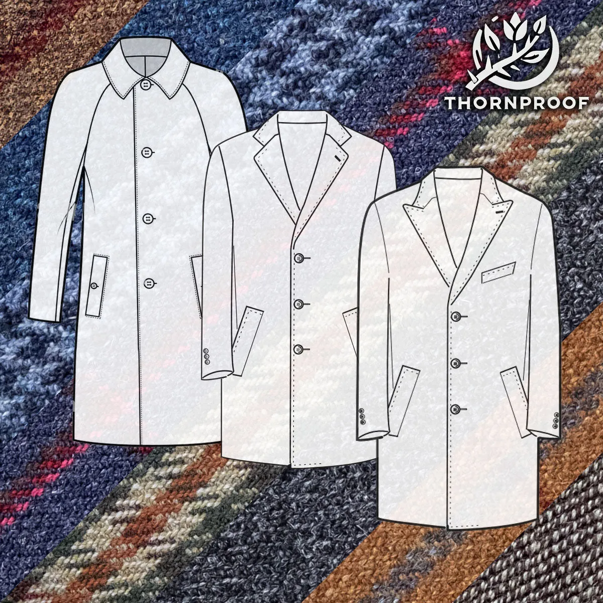 Custom Overcoats Heavyweight Alsport Thornproof Tweed sold by Epaulet Brand