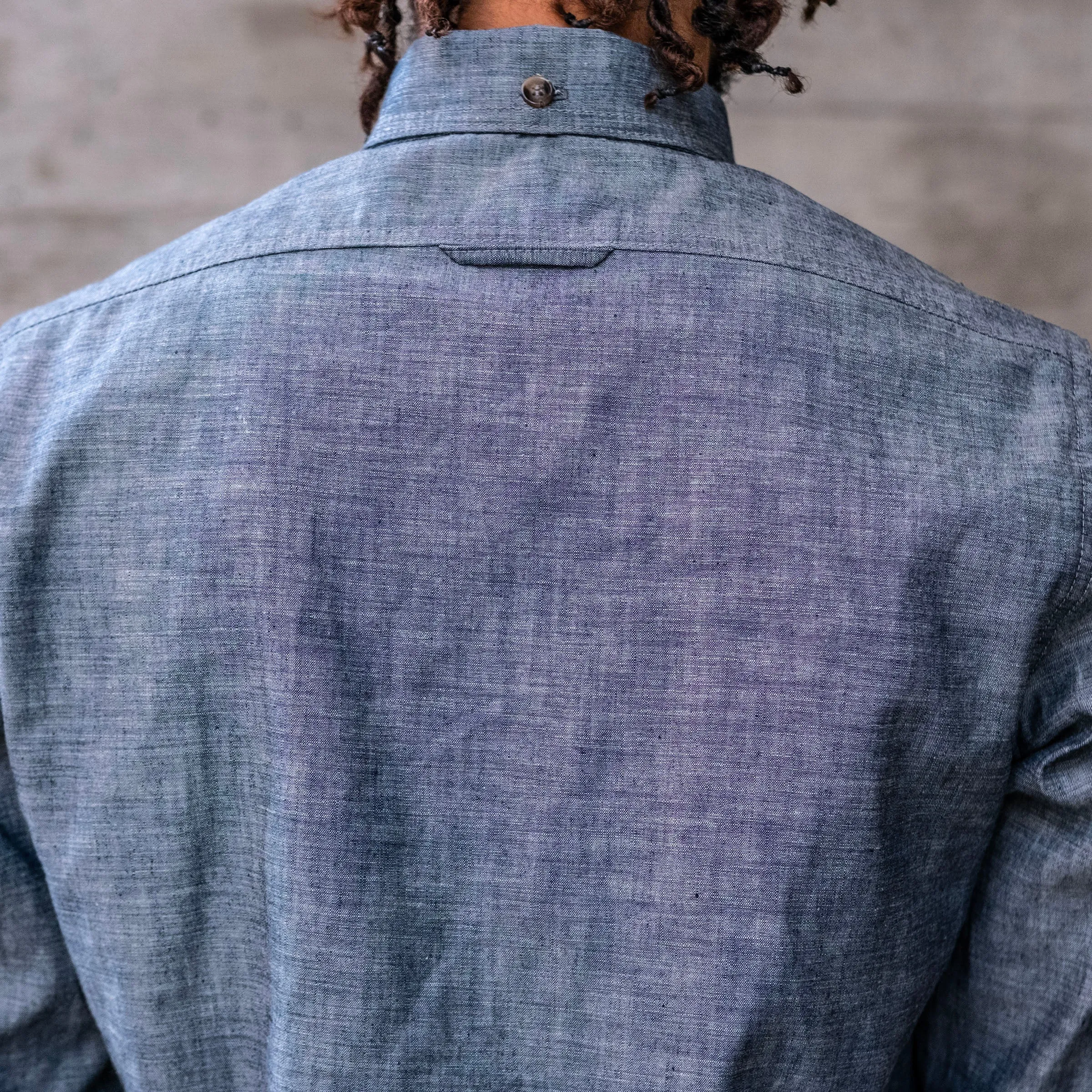 Denim Button Down Shirt Hattori Ichiban Chambray sold by Epaulet Brand product image thumbnail 4