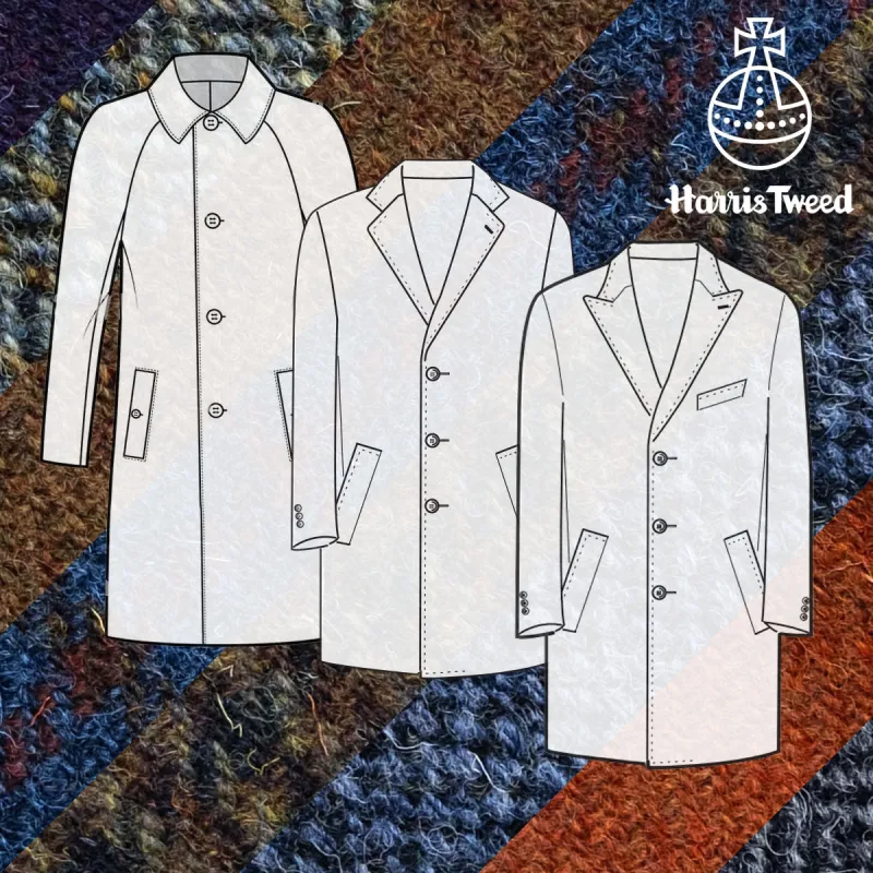 Custom Overcoats Harris Tweed made by Epaulet Brand