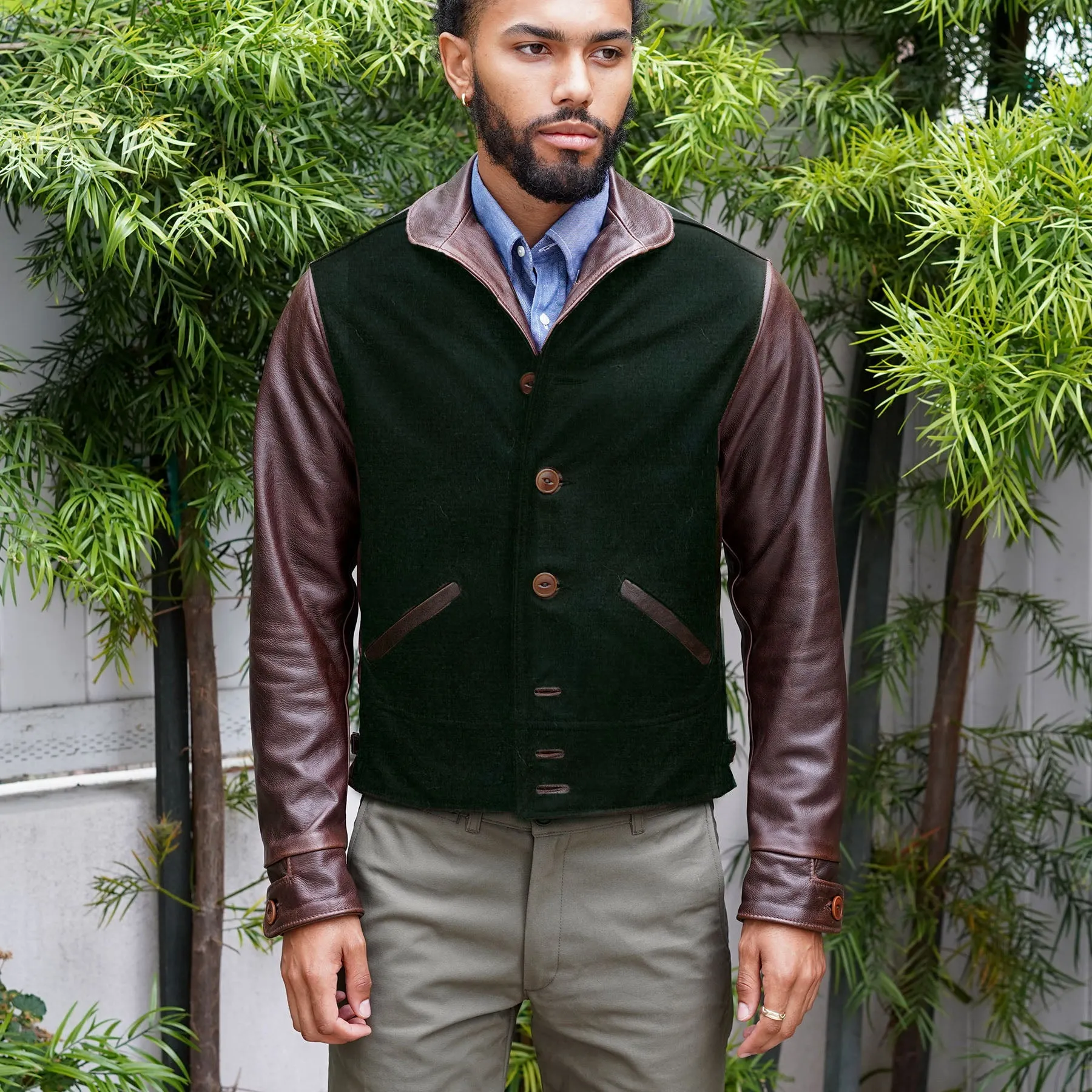 Made to Order Wool & Leather Thorpe Varsity Jacket DEPOSIT sold by Epaulet Brand product image thumbnail 3