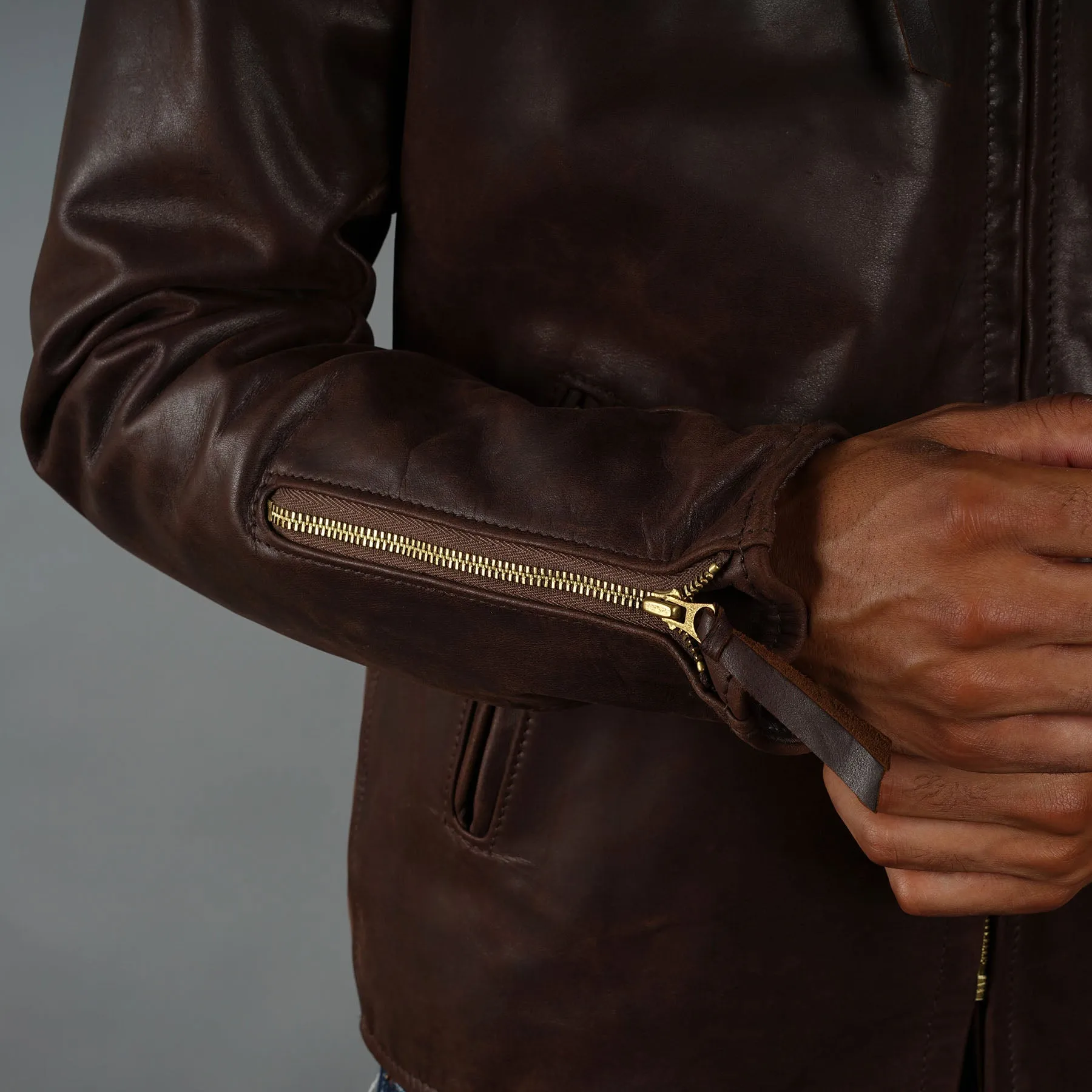 Made to Order Leather Cafe Racer Jacket DEPOSIT sold by Epaulet Brand product image thumbnail 2