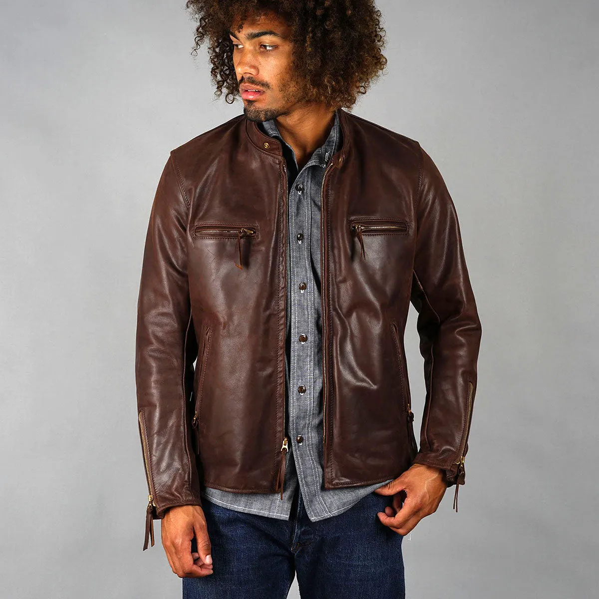 Made to Order Leather Cafe Racer Jacket DEPOSIT sold by Epaulet Brand