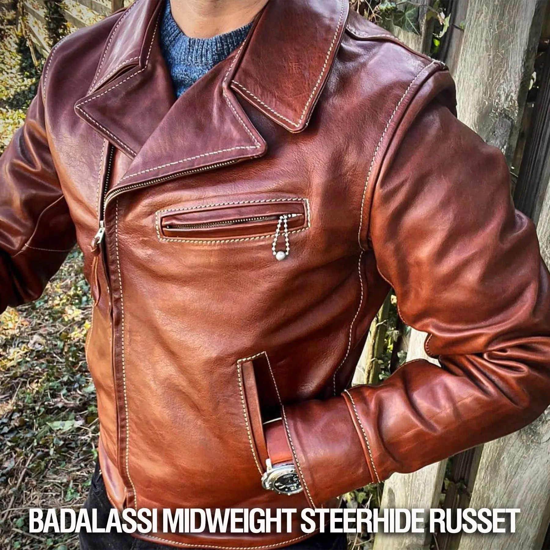 Made to Order Leather Cafe Racer Jacket DEPOSIT sold by Epaulet Brand product image thumbnail 4