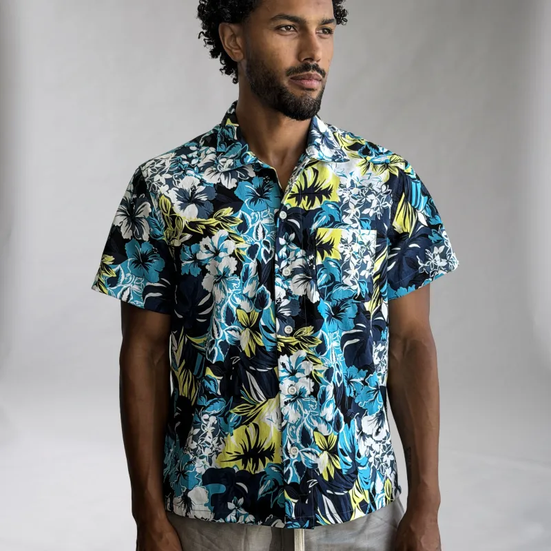 Riviera Moonlight Lagoon Poplin Short Sleeve Shirt made by Epaulet Brand