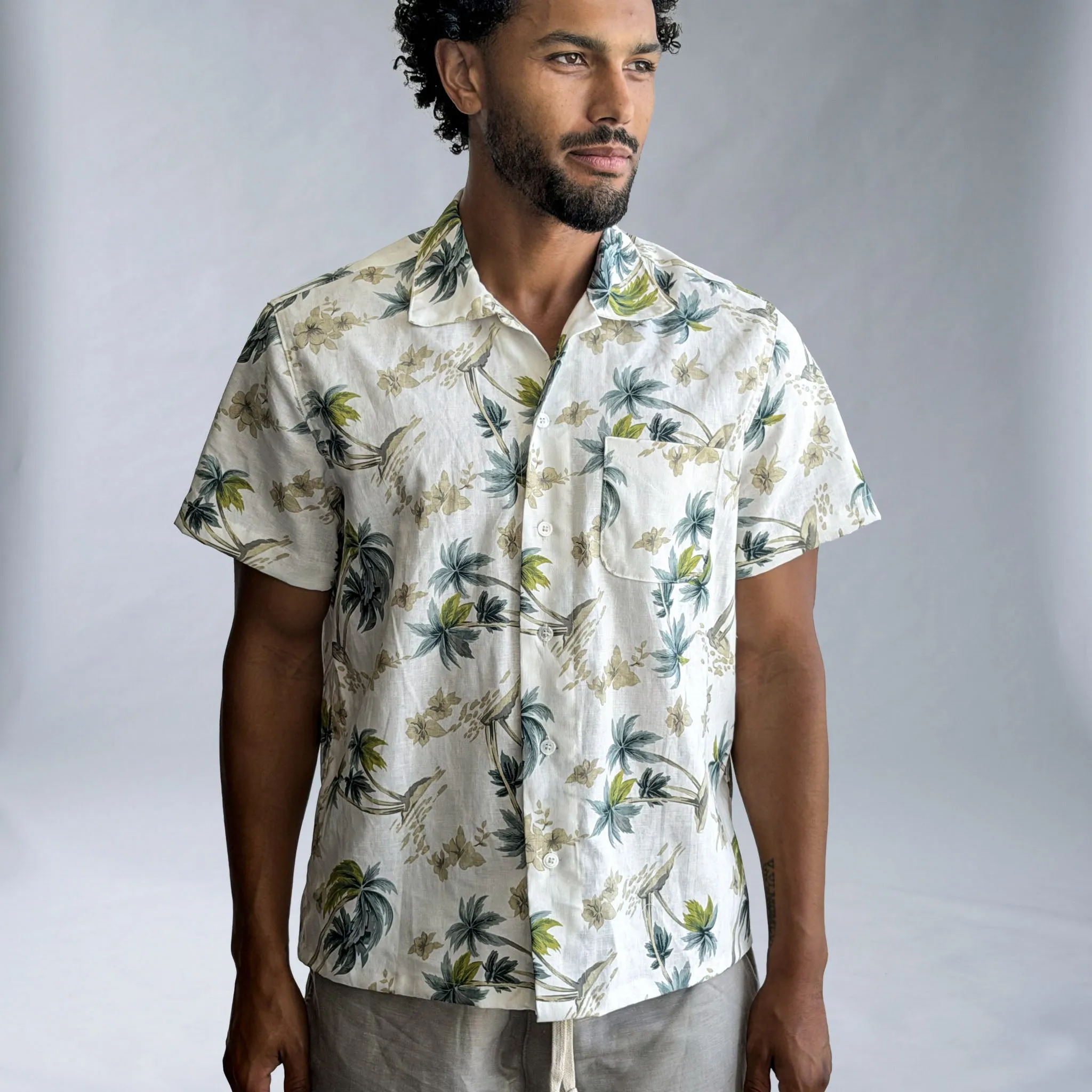Riviera Pelican Island Linen Short Sleeve Shirt sold by Epaulet Brand