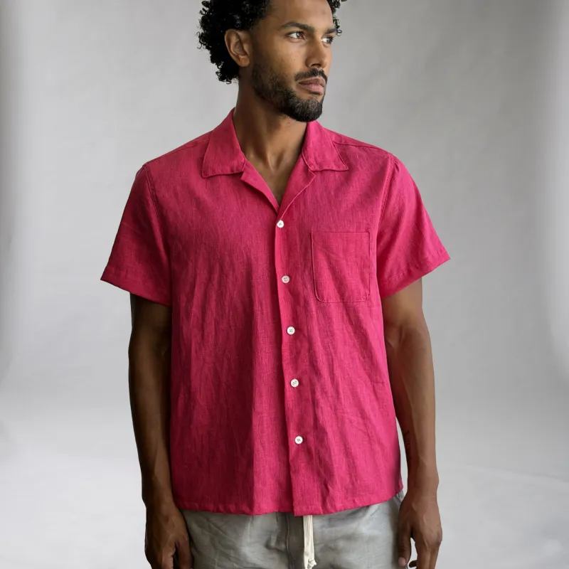 Riviera Fruit Punch Linen Short Sleeve Shirt made by Epaulet Brand