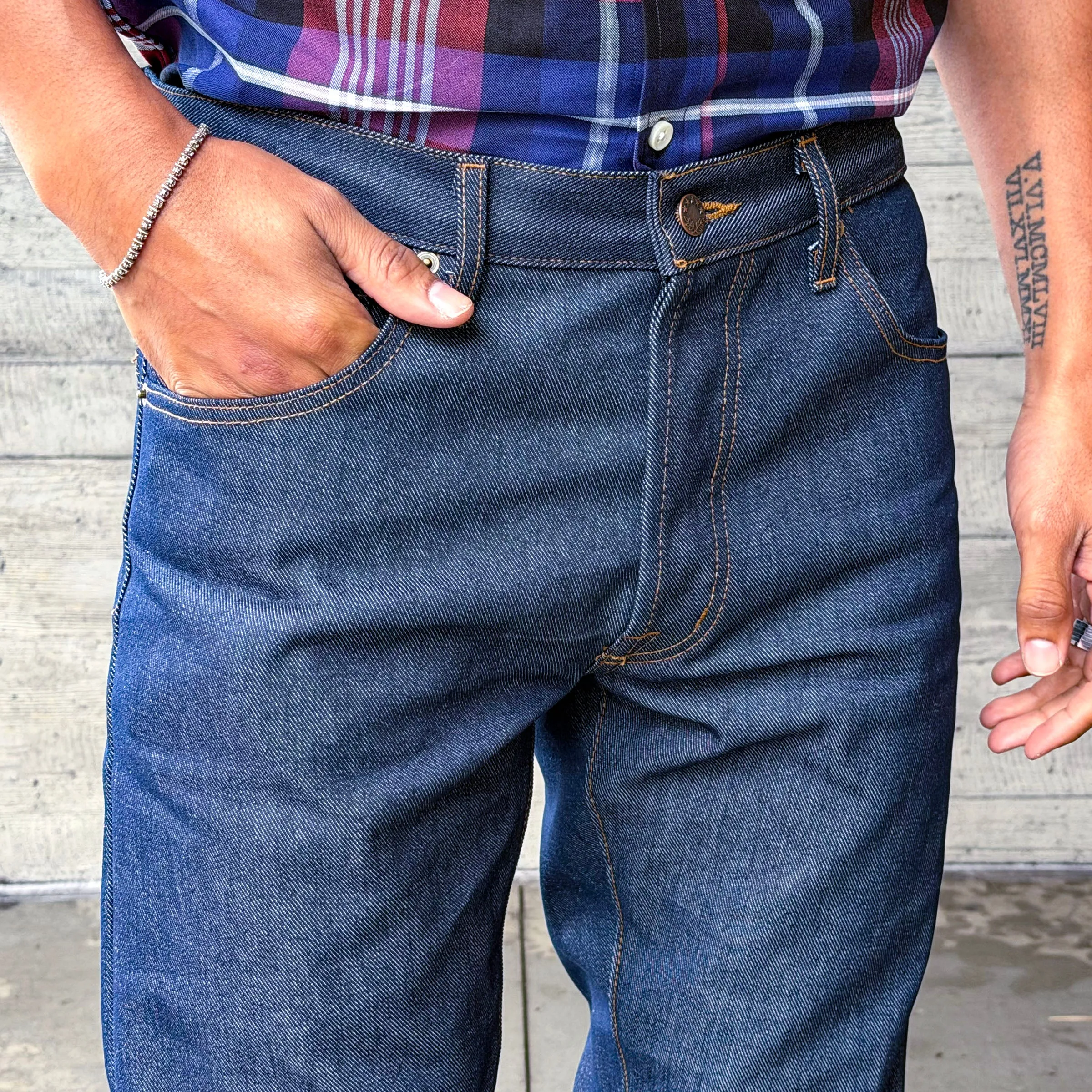 Rivet Jean Cone Mills 14oz Vintage Blue Denim sold by Epaulet Brand product image thumbnail 2