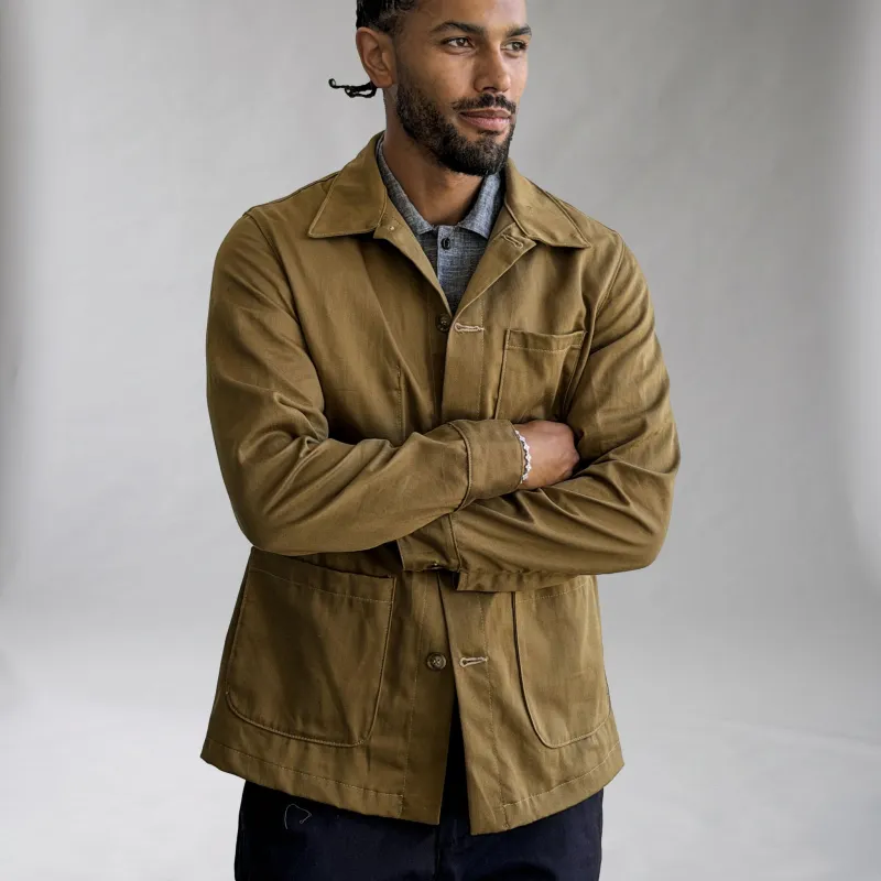 Doyle Jacket British Khaki Cotton Tropical Twill made by Epaulet Brand