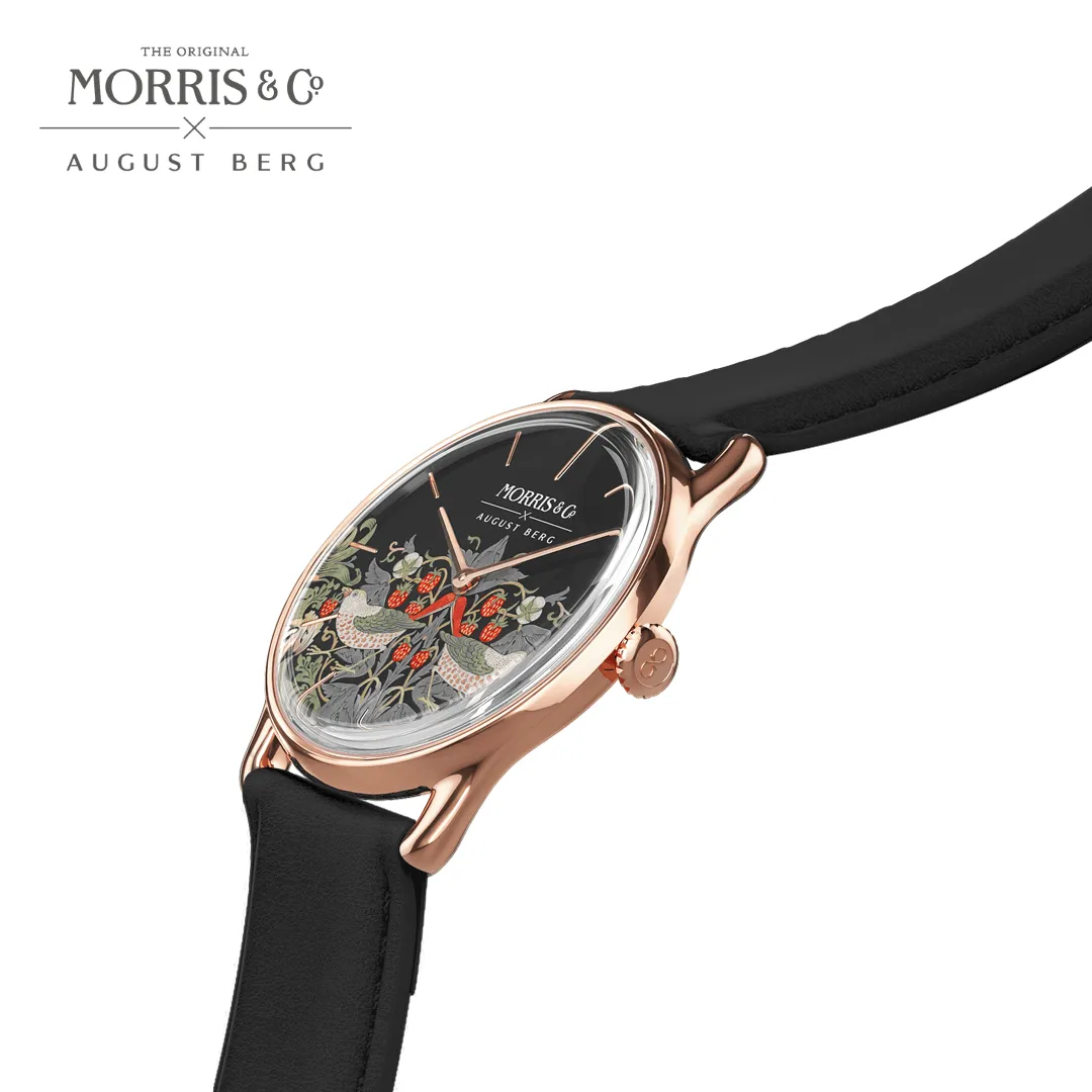 Simply Strawberry Thief Cochineal Black sold by August Berg product image thumbnail 4