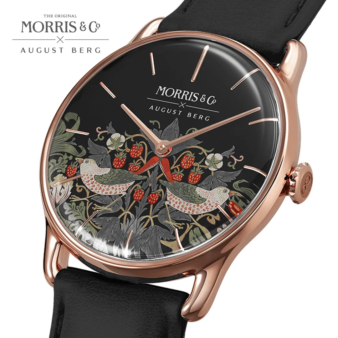 Simply Strawberry Thief Cochineal Black sold by August Berg product image thumbnail 3