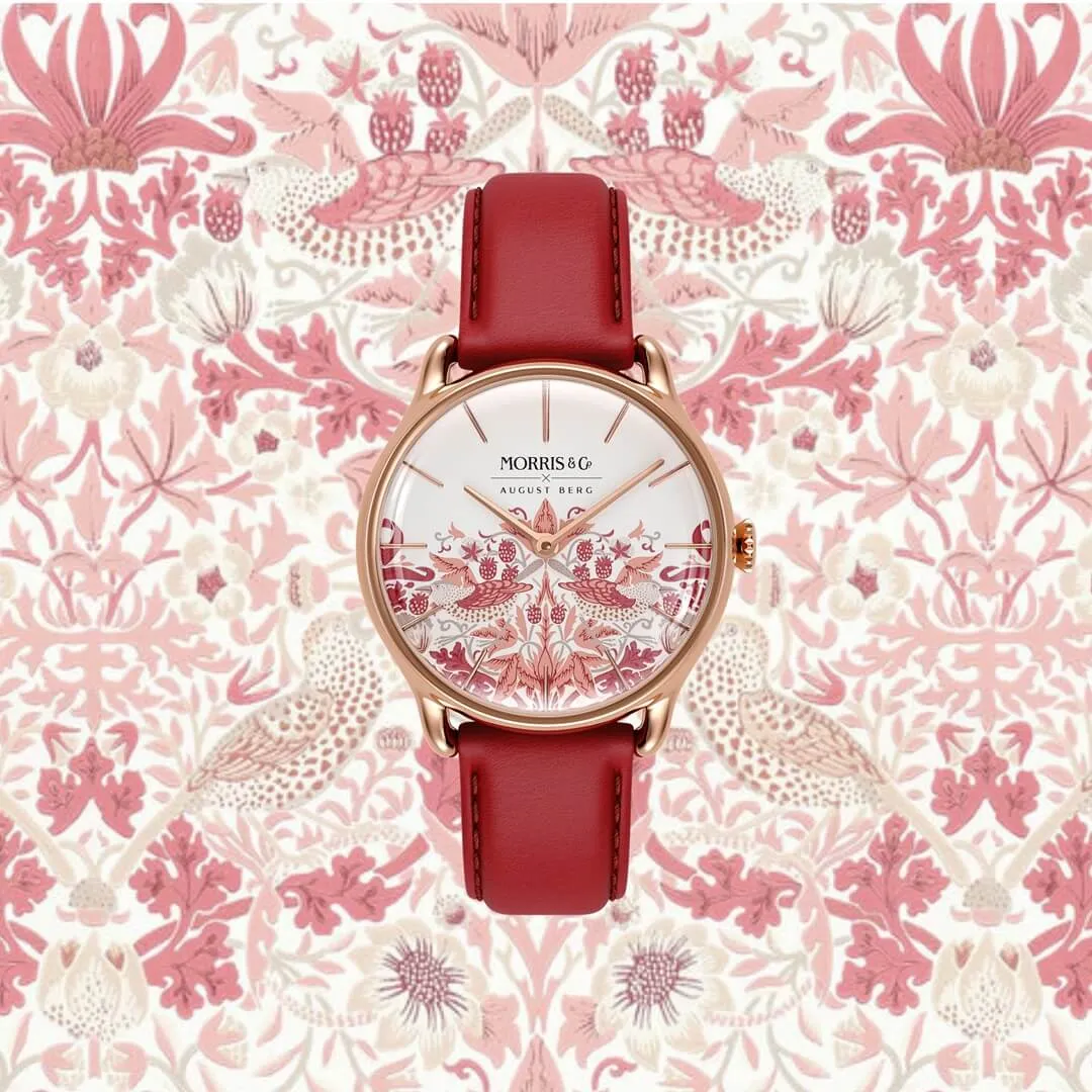 Simply Strawberry Thief Madder Rouge sold by August Berg product image thumbnail 2