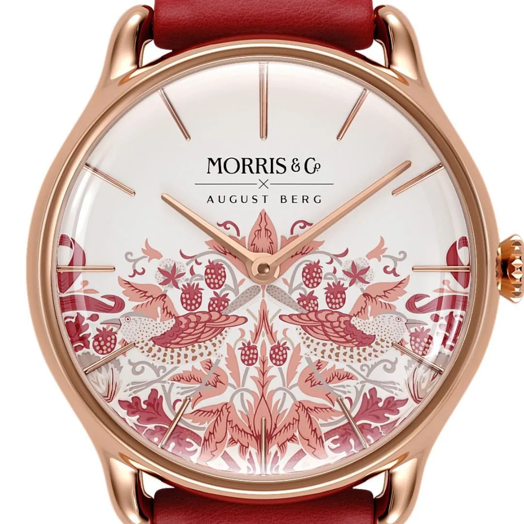 Simply Strawberry Thief Madder Rouge sold by August Berg product image thumbnail 5