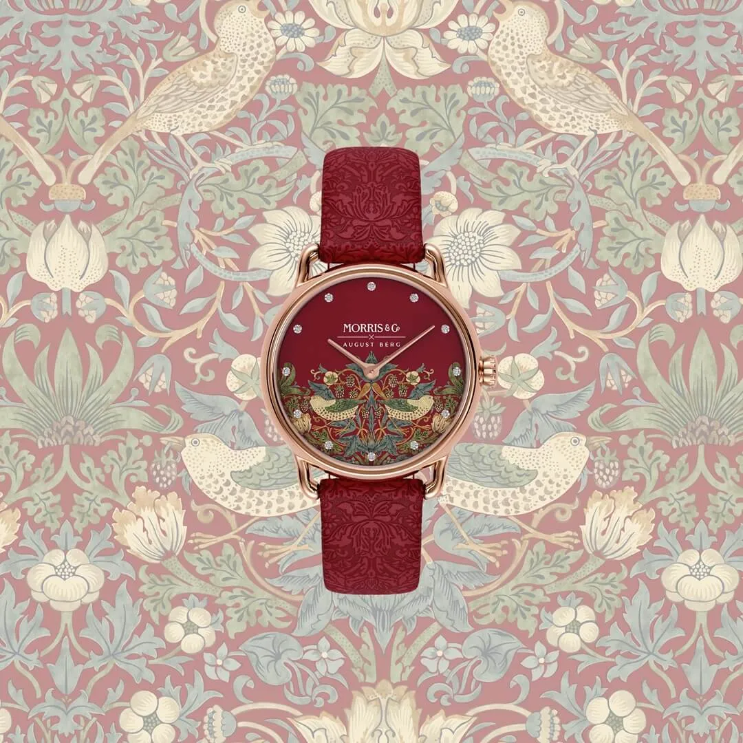 Petite Strawberry Thief Crimson sold by August Berg product image thumbnail 2