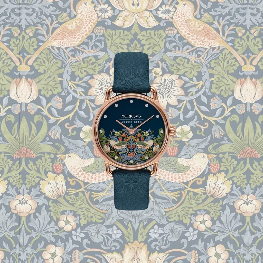 Petite Strawberry Thief Indigo sold by August Berg product image thumbnail 4