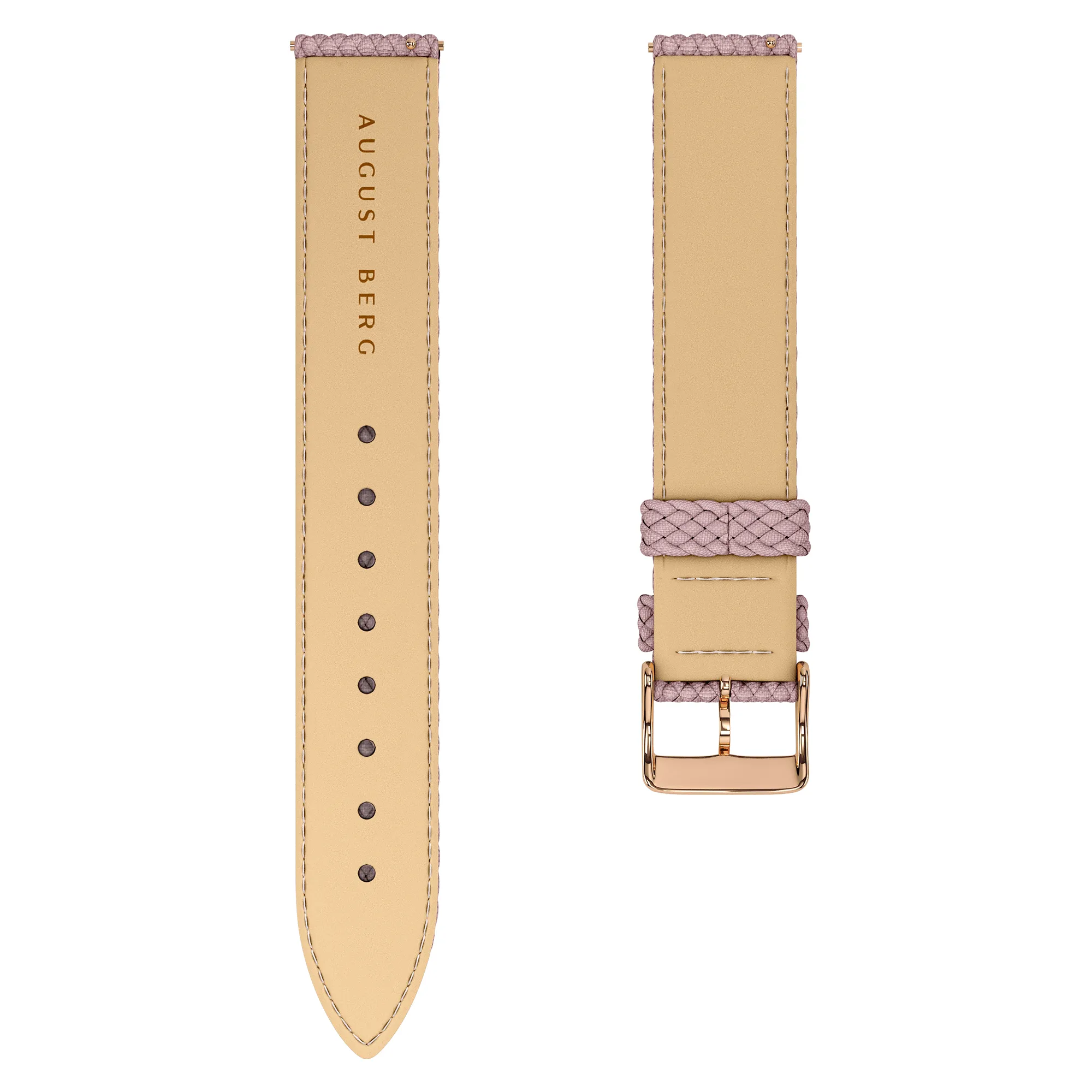 Pink Perlon Rose Gold Buckle Strap sold by August Berg product image thumbnail 2