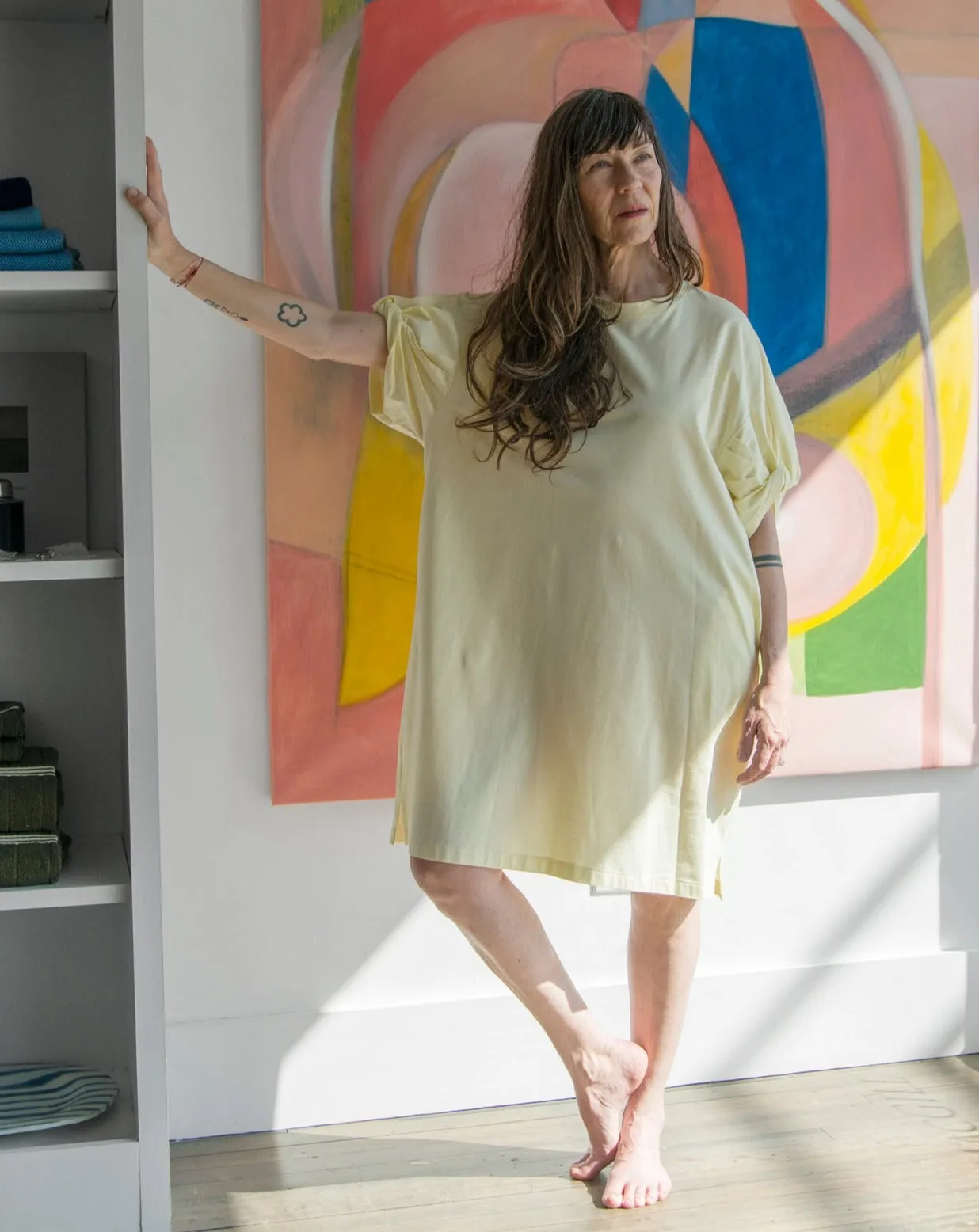 Sayaka Davis - Twisted Sleeve Mini Dress in Lemon sold by Mary MacGill product image thumbnail 2