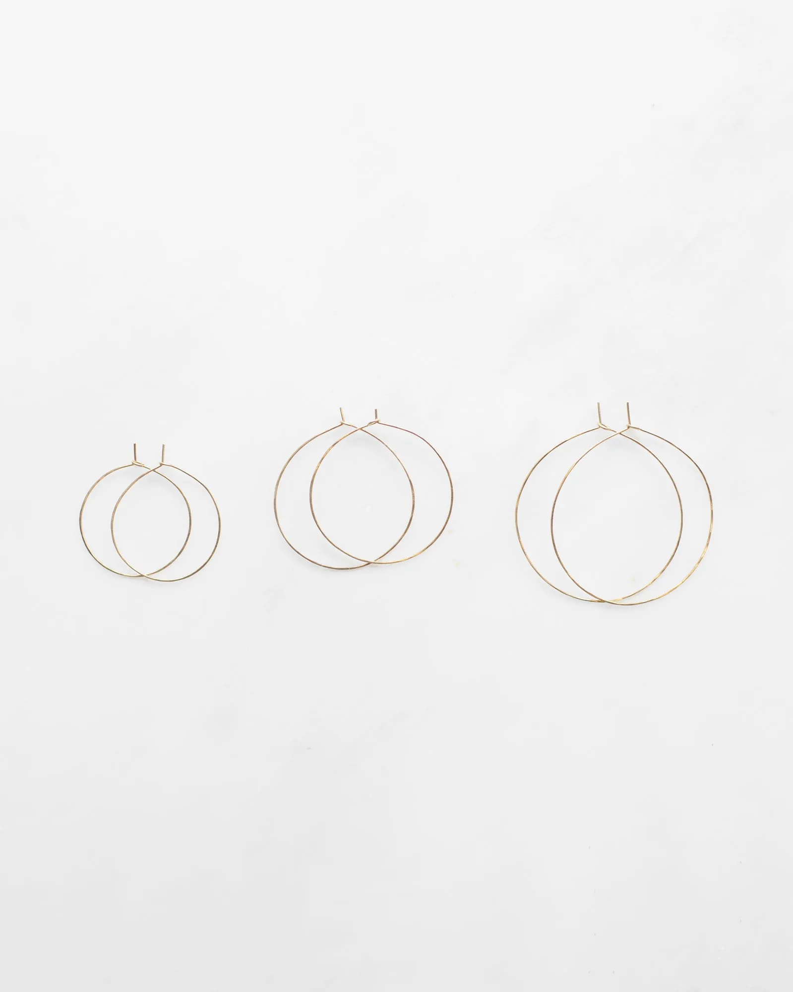 14K Hammered Hoops sold by Mary MacGill product image thumbnail 3