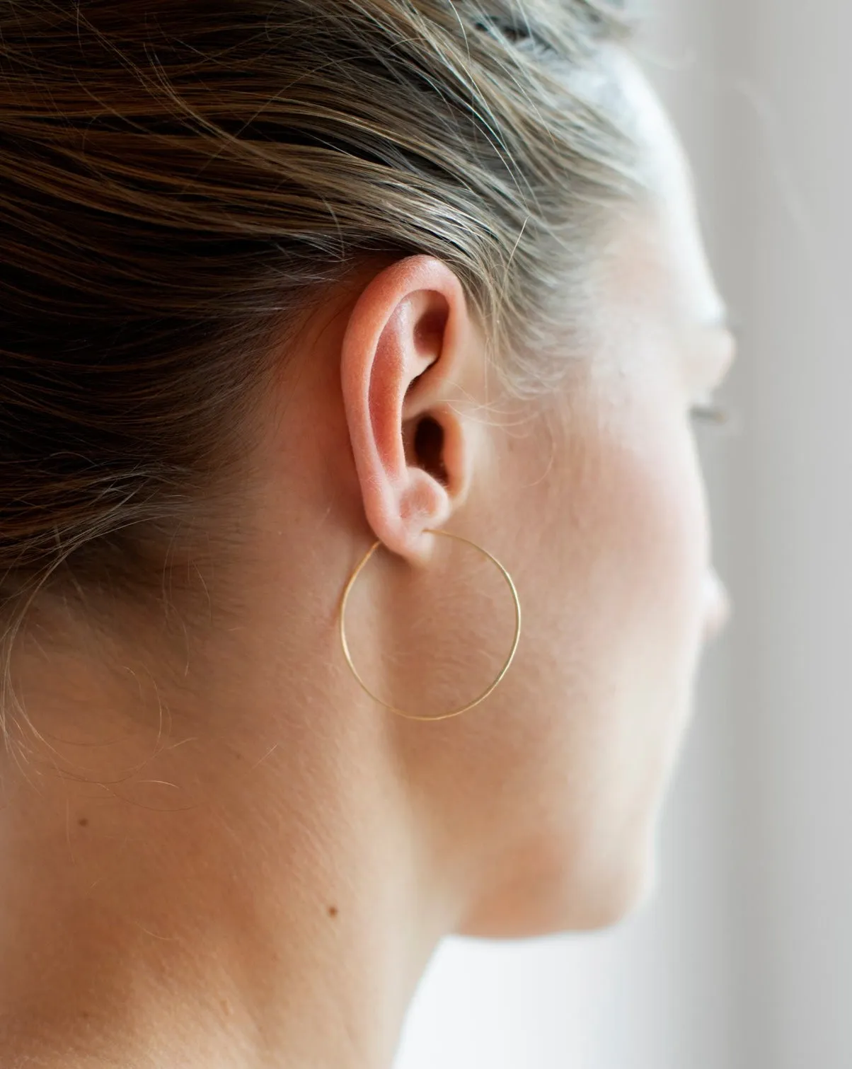 14K Hammered Hoops sold by Mary MacGill product image thumbnail 4