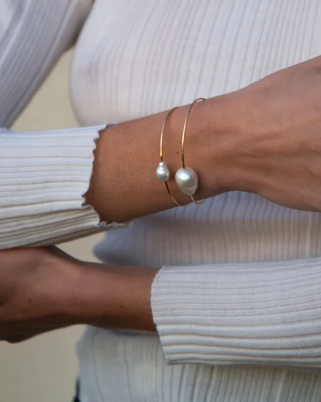 Baroque Pearl Cuff Bracelet made by Mary MacGill
