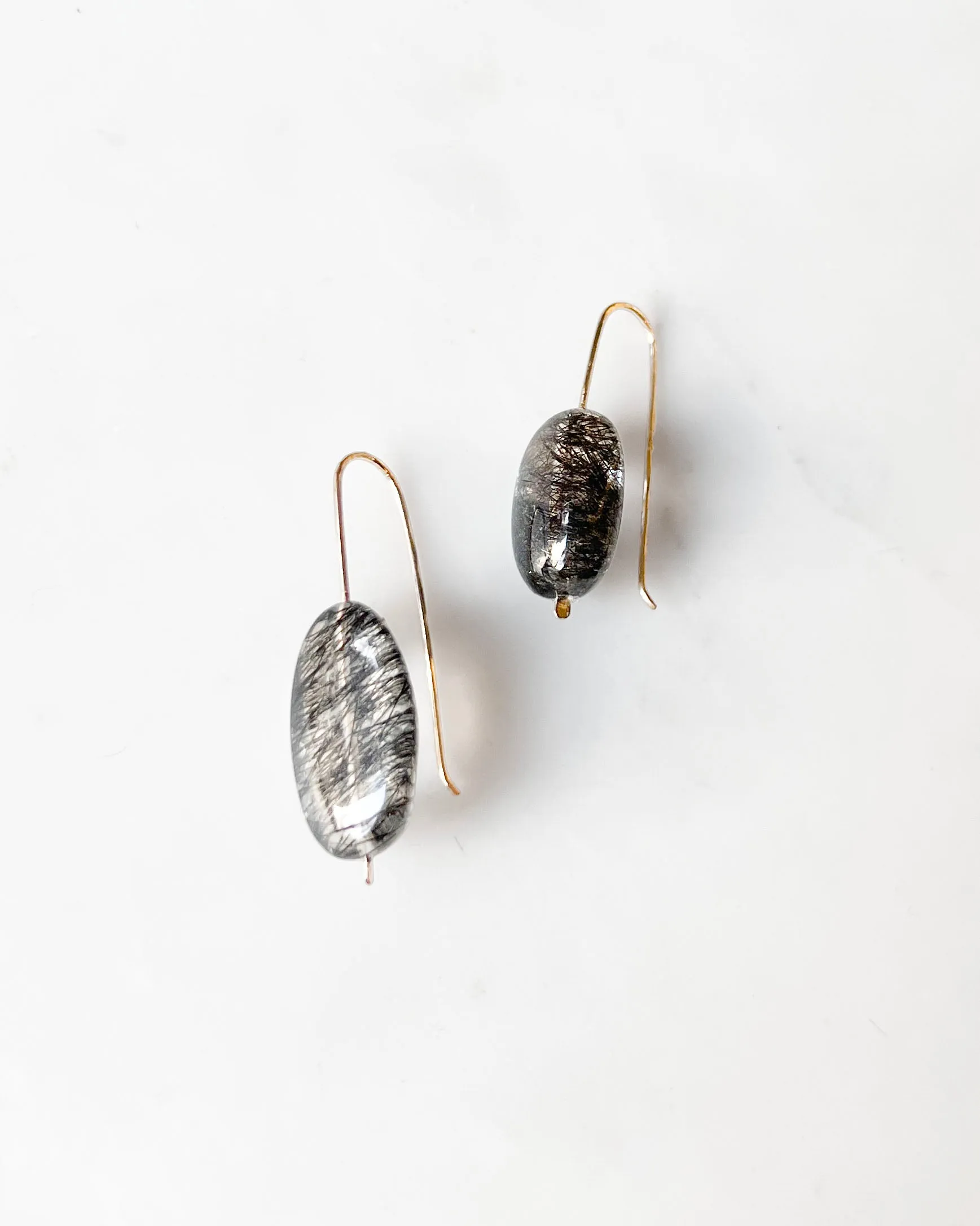 14K Tourmalated Quartz Drop Earrings sold by Mary MacGill product image thumbnail 2