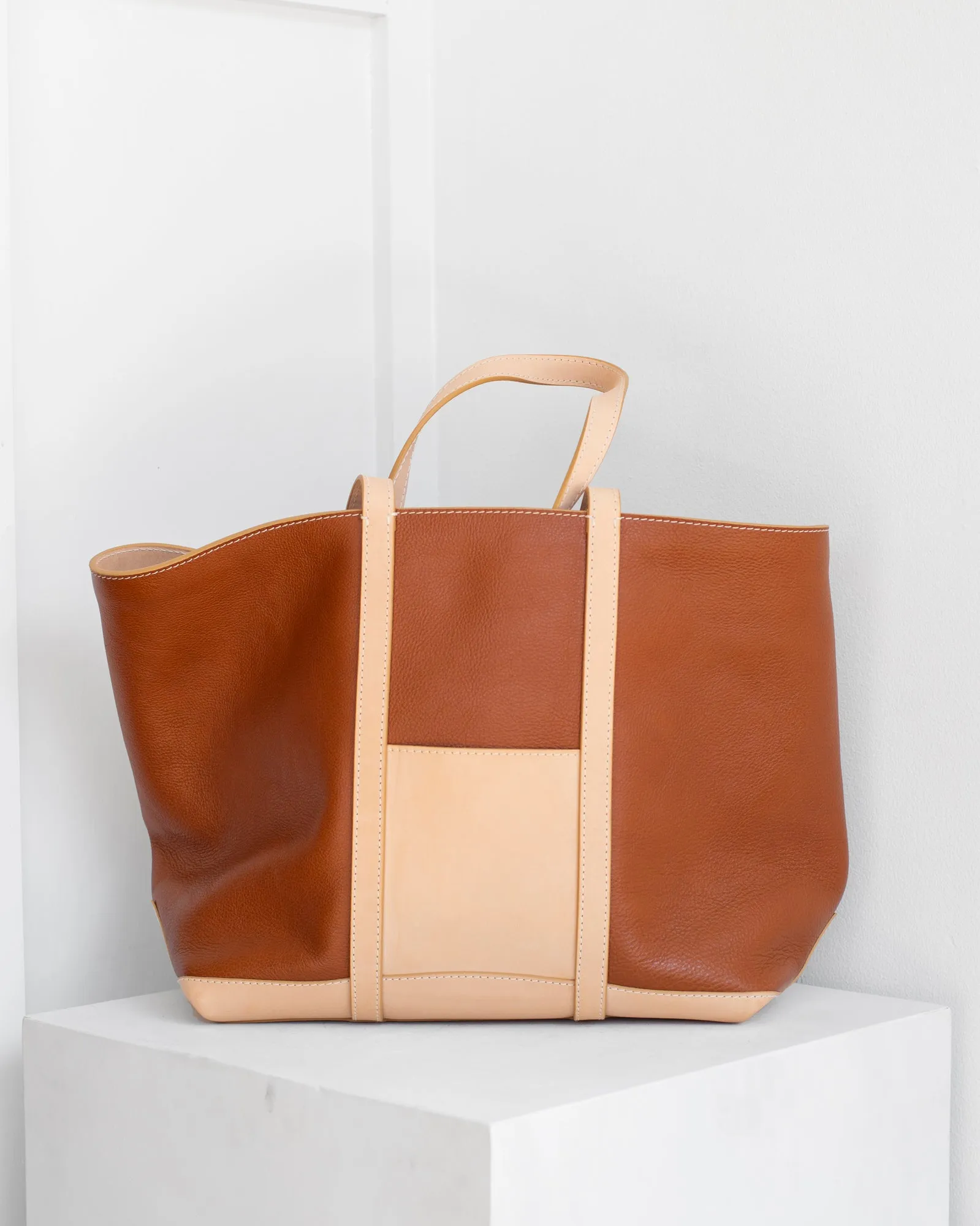 Lindquist - Chelito Tote in Leather Brown sold by Mary MacGill