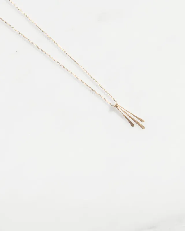 14K Triple Fringe Necklace made by Mary MacGill