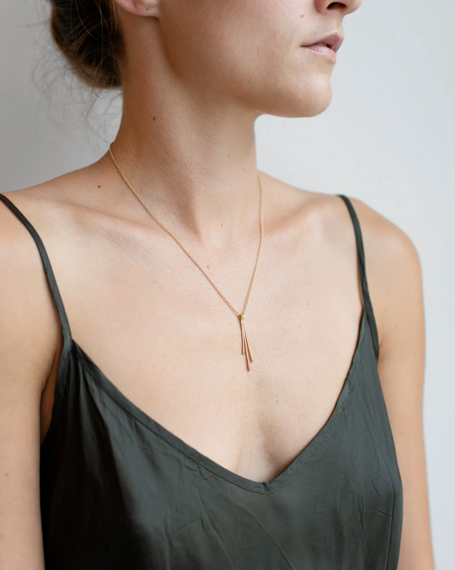 14K Triple Fringe Necklace sold by Mary MacGill product image thumbnail 2