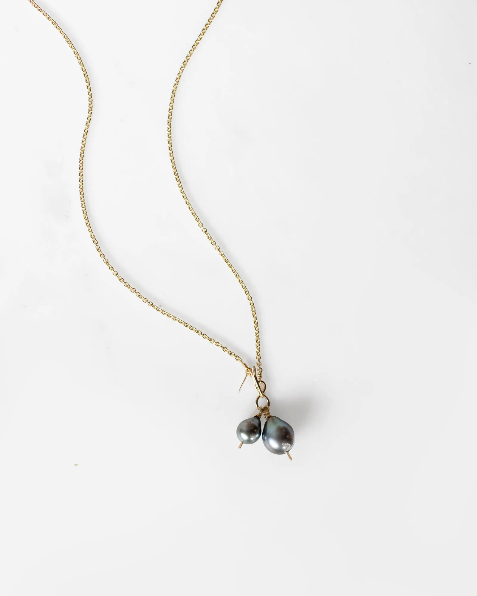 14K Double Tahitian Pearl Pendant Necklace sold by Mary MacGill