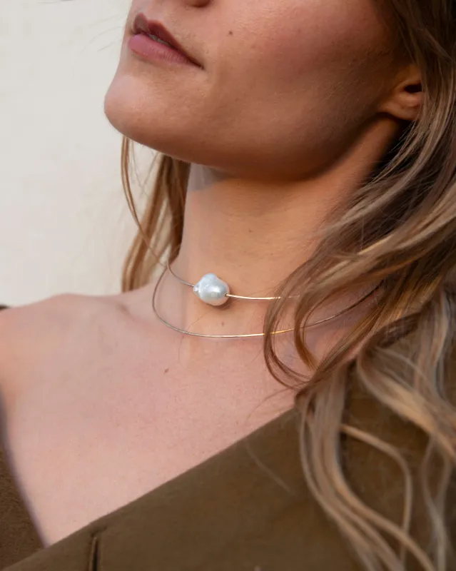 Baroque Pearl Choker made by Mary MacGill