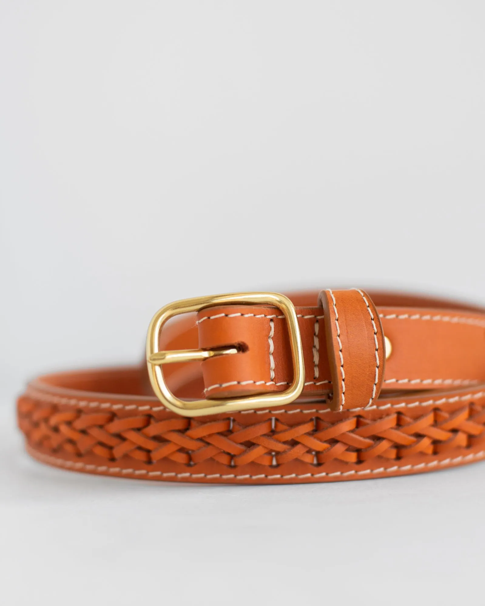 Lindquist - Braided Belt in Honey Vachetta sold by Mary MacGill