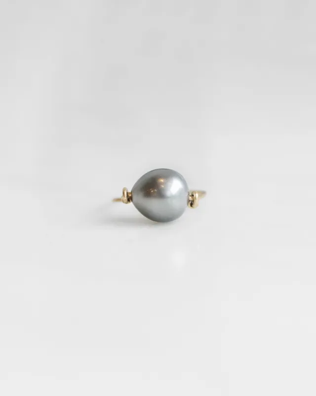 14K Charcoal Tahitian Pearl Ring sold by Mary MacGill