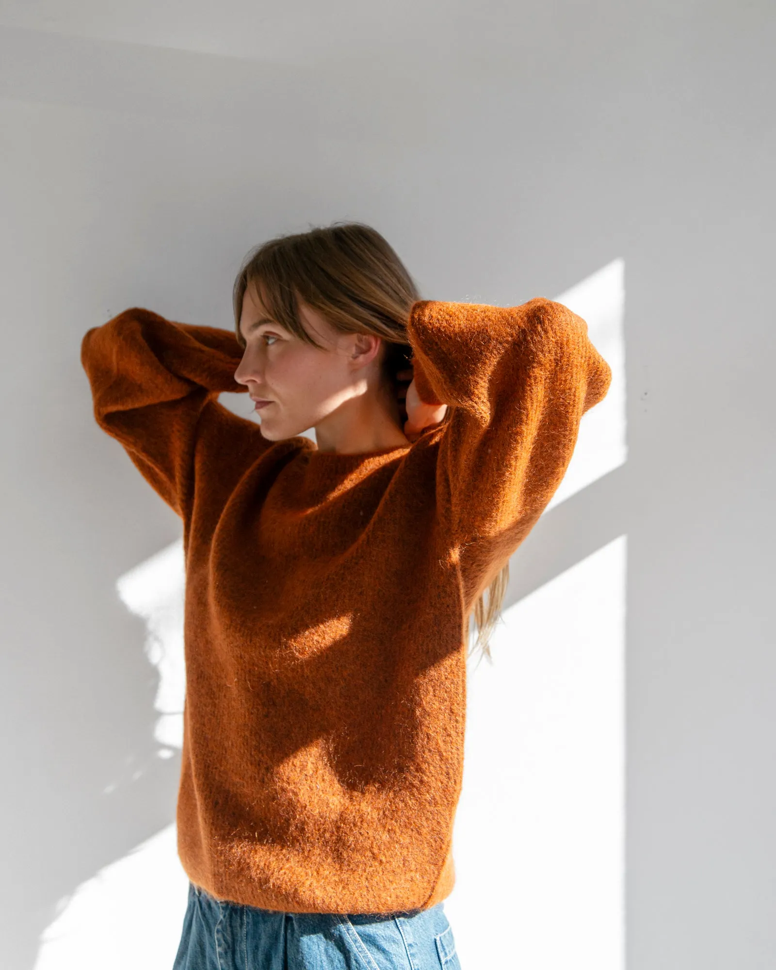 Sayaka Davis - Cocoon Sweater in Cognac sold by Mary MacGill