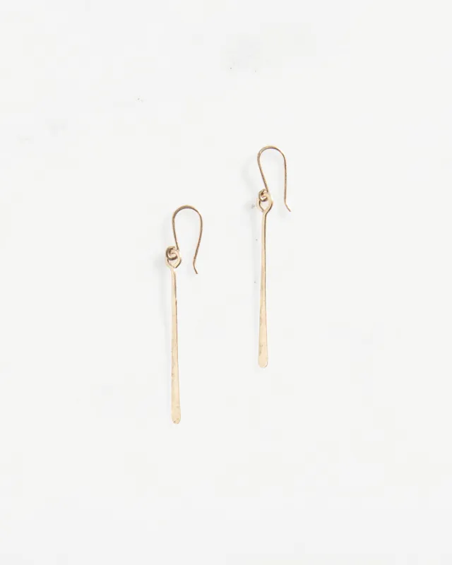 14K Single Fringe Earrings made by Mary MacGill