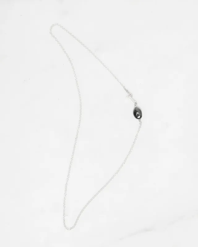 Sterling Charcoal Keshi Pearl Chain Necklace sold by Mary MacGill