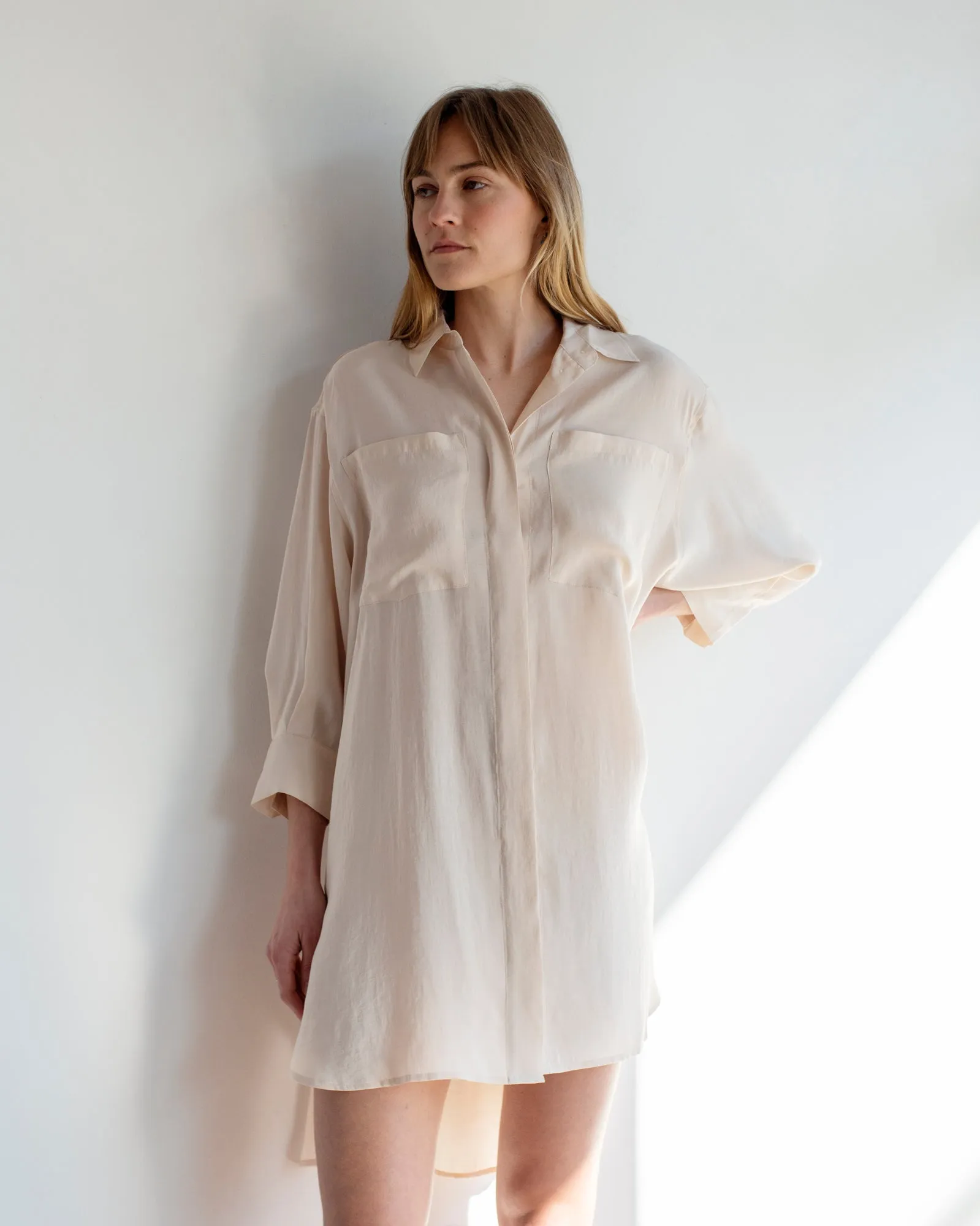 Organic by John Patrick - Jemma Beach Shirt in Tofu sold by Mary MacGill