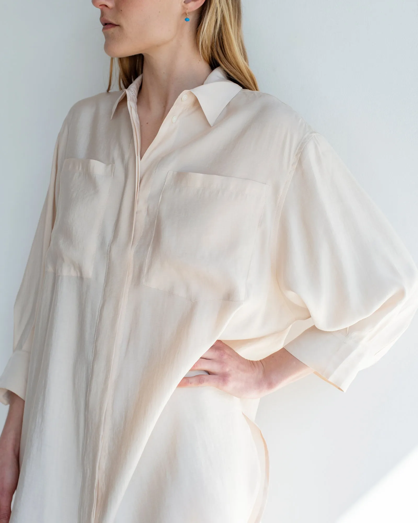 Organic by John Patrick - Jemma Beach Shirt in Tofu sold by Mary MacGill product image thumbnail 3
