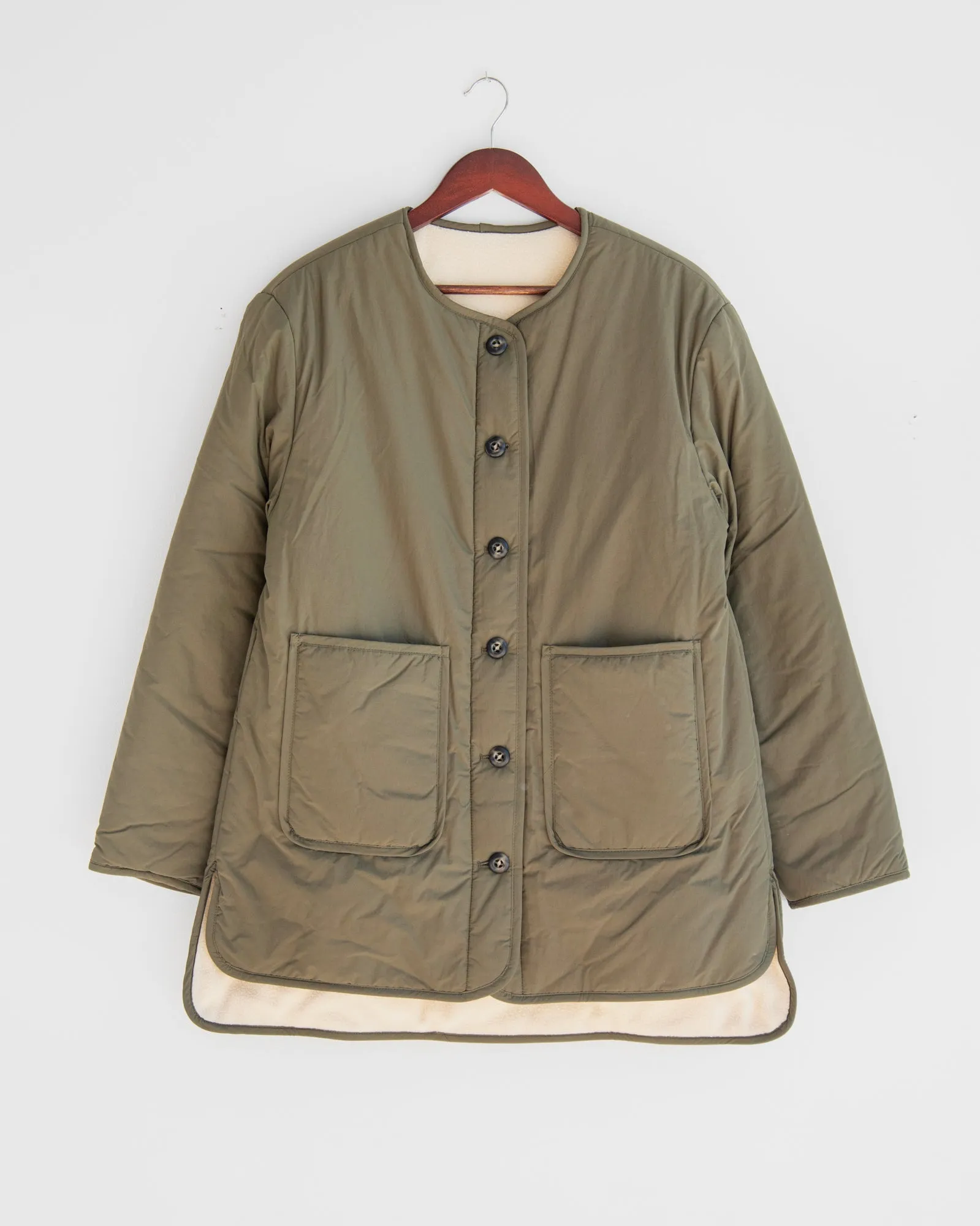 Mijeong Park - Reversible Padded Jacket in Olive/Cream sold by Mary MacGill product image thumbnail 2