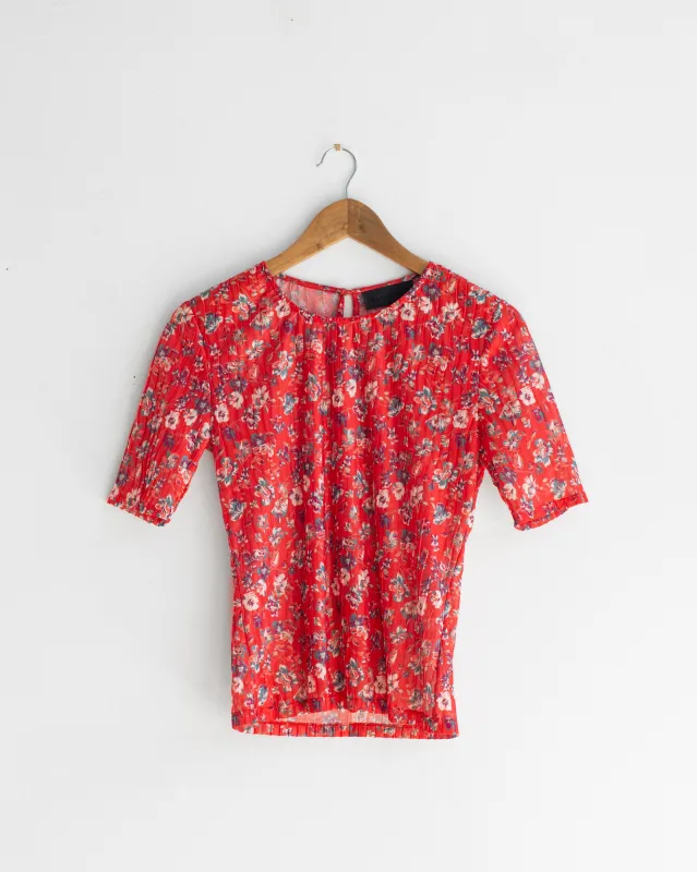 No. 6 - Carine Top in Red Wisteria sold by Mary MacGill