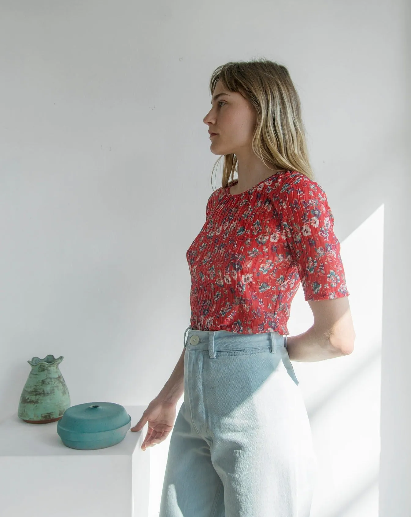 No. 6 - Carine Top in Red Wisteria sold by Mary MacGill product image thumbnail 3