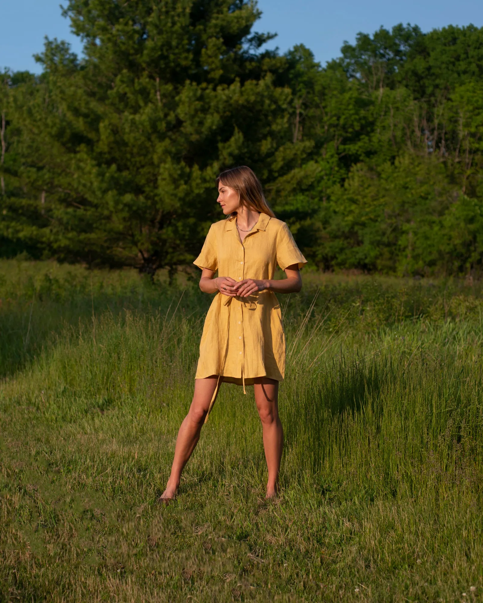 Zii Ropa - Francis Dress in Marigold sold by Mary MacGill product image thumbnail 2