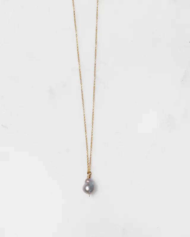 Petite Baroque Pearl Drop Necklace sold by Mary MacGill