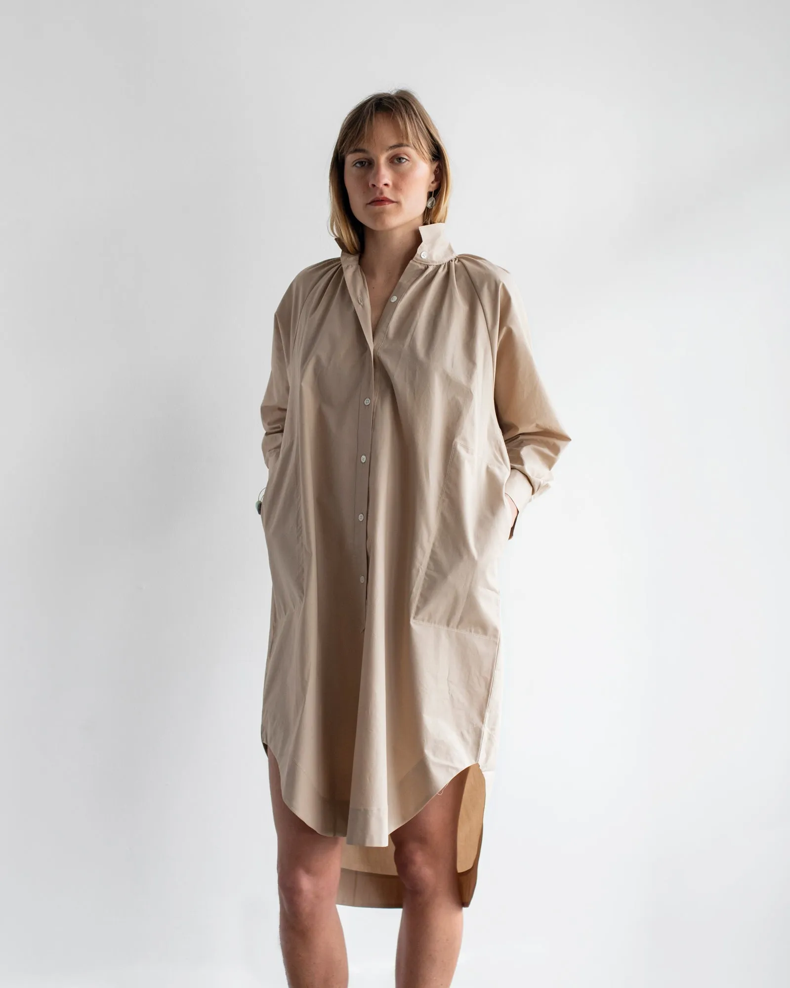 Organic by John Patrick - The Rainer Dress in Khaki sold by Mary MacGill product image thumbnail 4