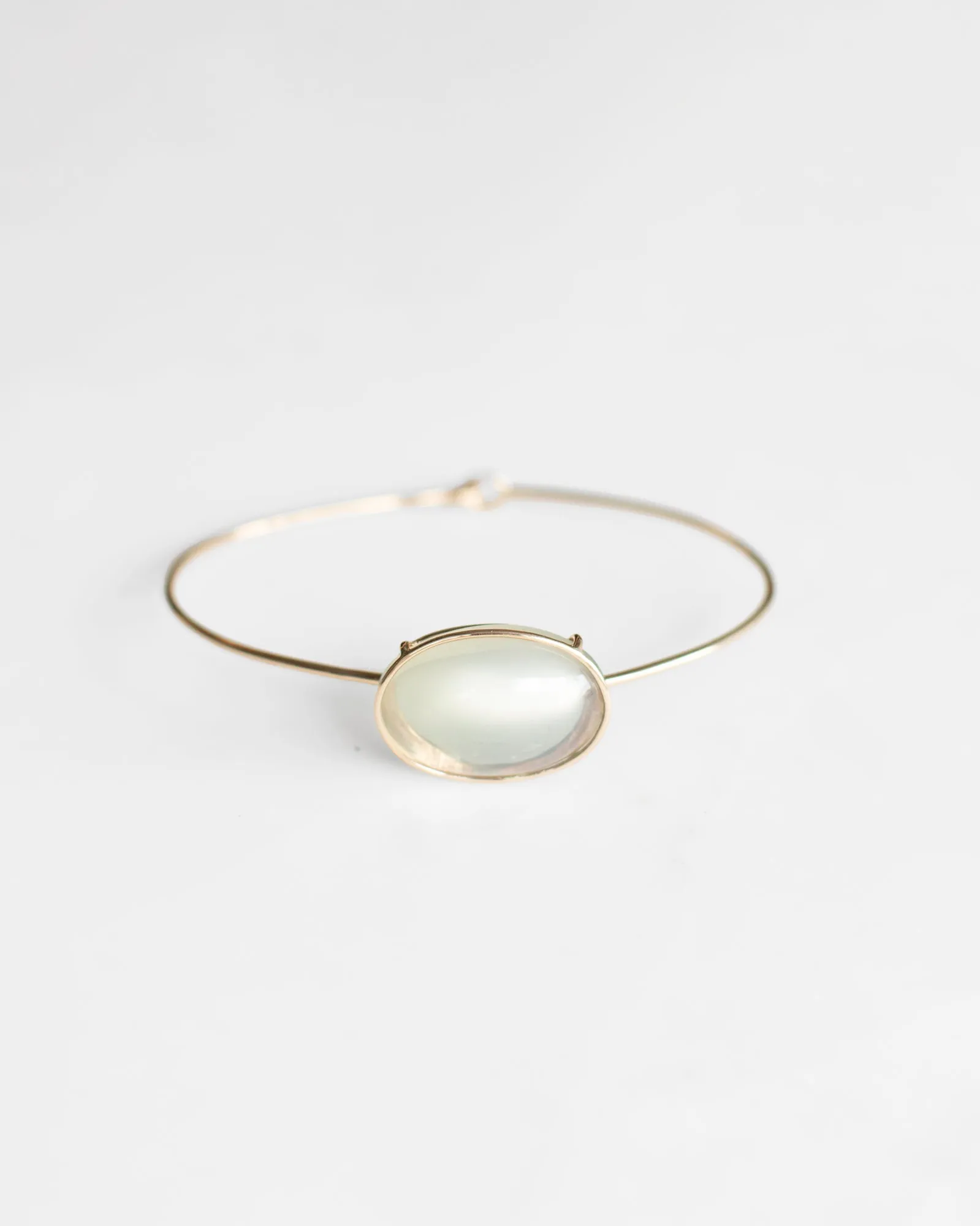 14K Ceylon Moonstone Floating Cuff Bracelet sold by Mary MacGill product image thumbnail 2